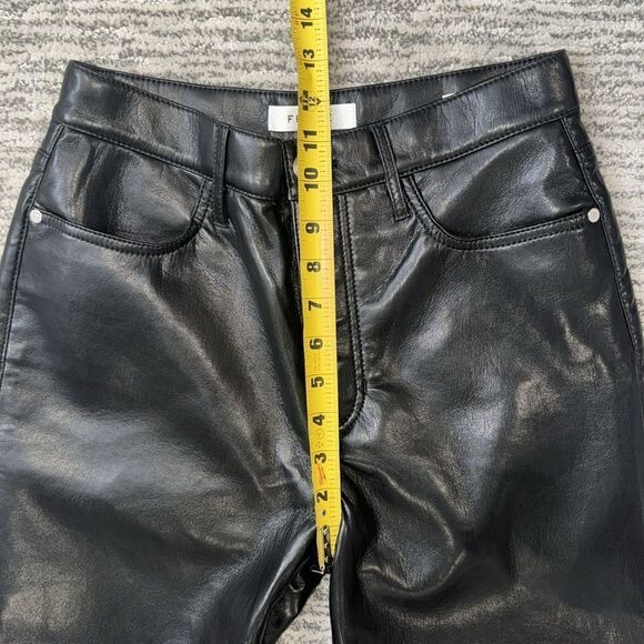 NWT FRAME Le Jane Crop Recycled Leather in Noir Revolve Size 27 - Picture 10 of 14